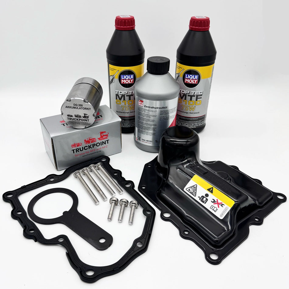 DQ200 Druckspeicher Reparatursatz inkl. Getriebeöl – Verstärktes Reparaturset, DQ200